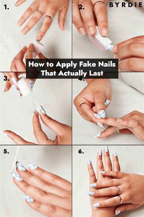 how are fake nails applied